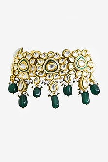 Gold Plated Kundan Polki Choker Necklace