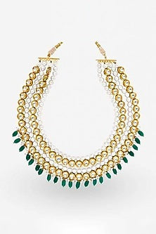 Gold Plated Kundan Polki Long Necklace