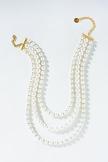 White Pearl Layered Necklace