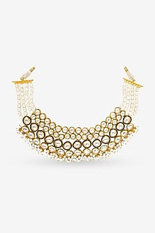 Gold Plated Kundan Polki Necklace