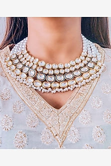 Gold Plated Kundan Polki Necklace