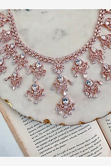 Rose Gold Plated Zircon Necklace