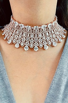 Rose Gold Plated Zircon Necklace