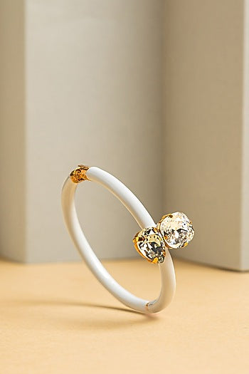 Gold Finish Adjustable Enameled Bracelet