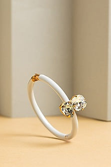 Gold Finish Adjustable Enameled Bracelet
