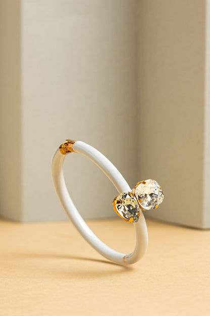 Gold Finish Adjustable Enameled Bracelet