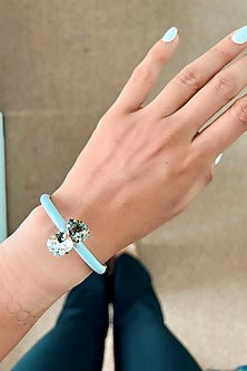Gold Finish Adjustable Enameled Bracelet