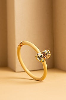 Gold Finish Adjustable Enameled Bracelet