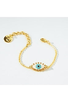 Gold Finish Evil Eye Bracelet