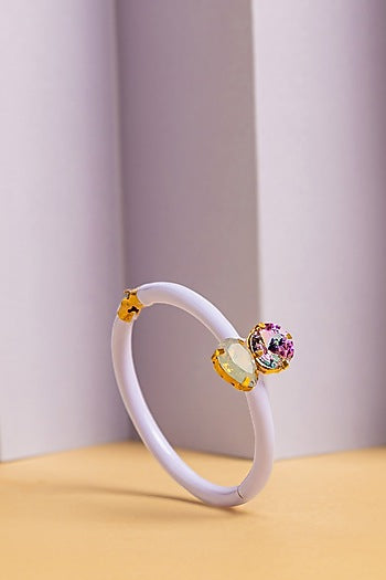 Gold Finish Enameled Bracelet
