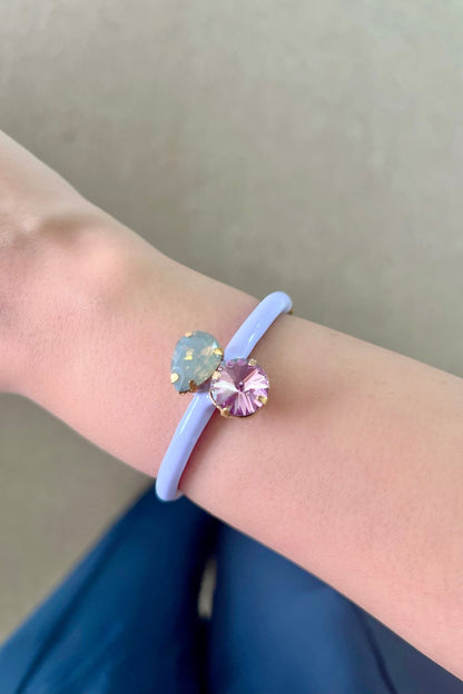 Gold Finish Enameled Bracelet