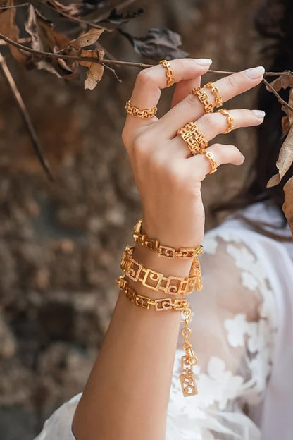 Gold Finish Brass Bracelet