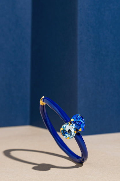 Gold Finish Enameled Bracelet