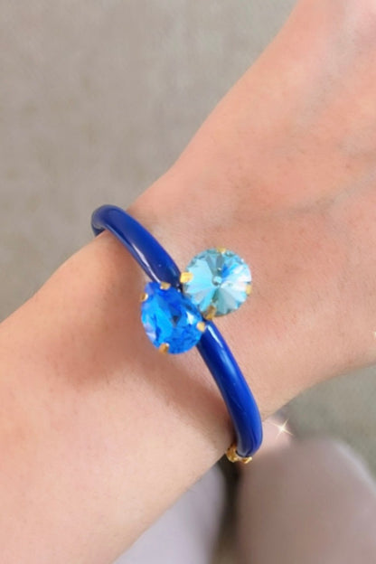 Gold Finish Enameled Bracelet