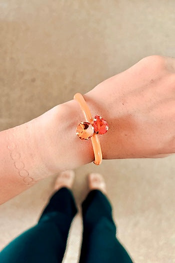 Gold Finish Enameled Bracelet