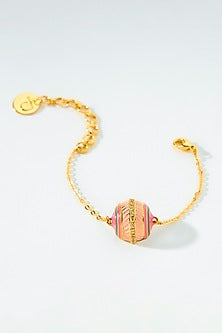 Gold Finish Dome Bracelet