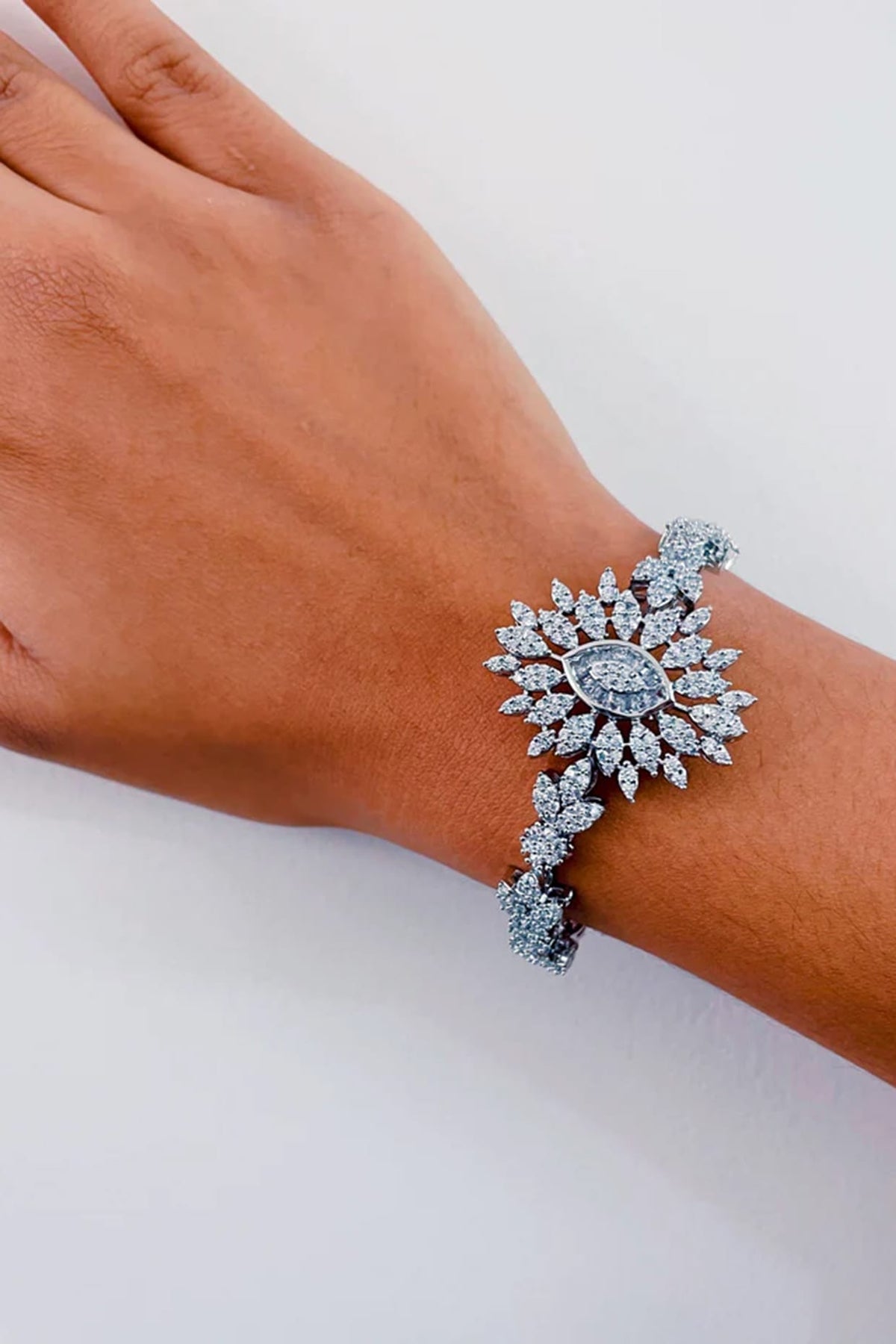White Finish Swarovski Bracelet