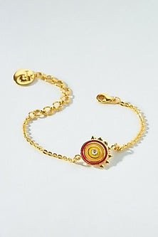 Gold Finish Soleil Charm Bracelet