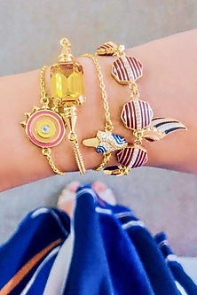 Gold Finish Ice Cream Bracelet