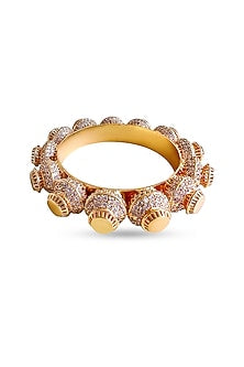 Gold Plated Kundan Polki Bangle