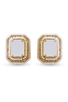 Gold Plated Mirror Earrings