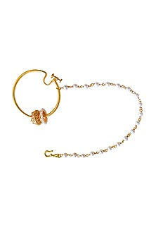 Gold Plated Pearl Nose Ring
