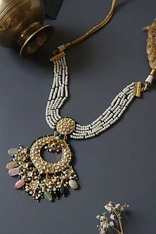 Gold Finish Kundan Choker Necklace