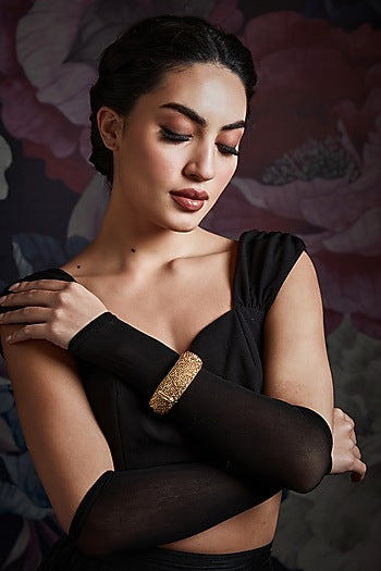 Gold Finish Embossed Bangle
