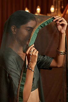 Gold Plated Kundan Polki Hathphool