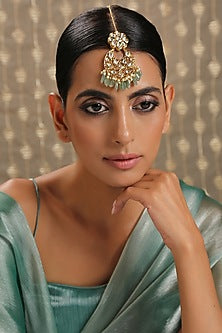 Gold Plated Kundan Maang Tikka