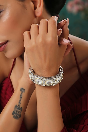 Gold Rhodium Plated Victorian Bangle