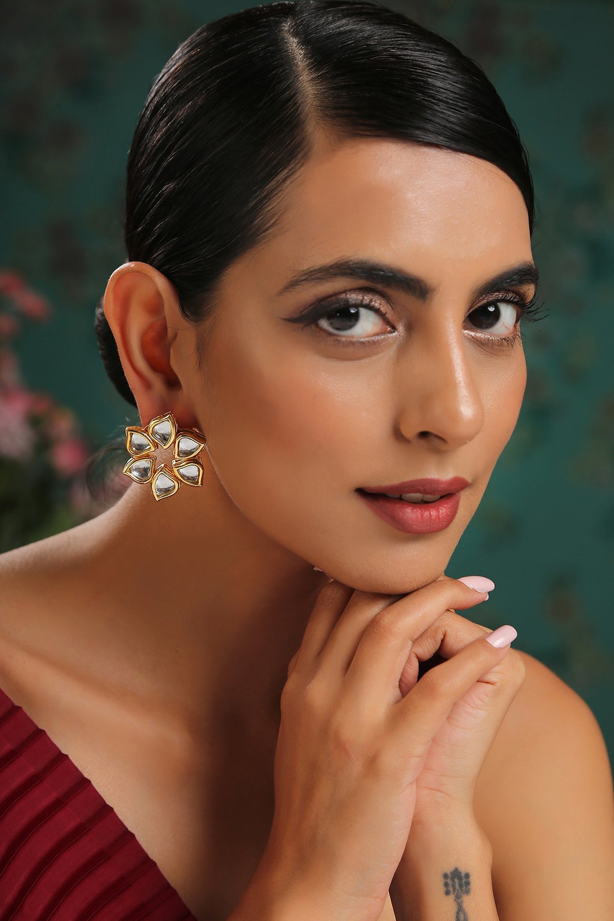Gold Finish Handcrafted Earrings