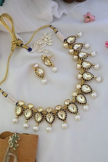 Gold Finish Meenakari Choker Necklace Set