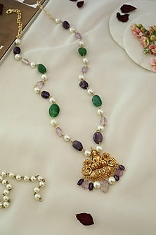 Gold Finish Handcrafted Temple Necklace