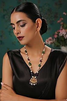 Gold Finish Handcrafted Temple Necklace