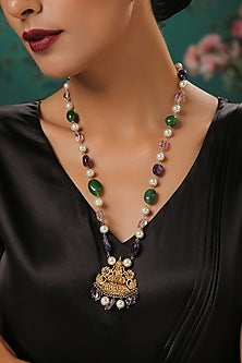Gold Finish Handcrafted Temple Necklace