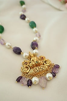 Gold Finish Handcrafted Temple Necklace