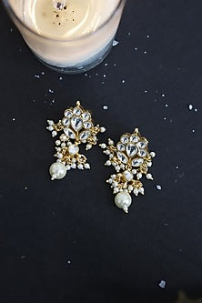 Gold Plated Kundan & Pearl Choker Necklace Set