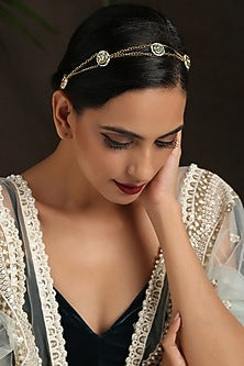 Gold Finish Shell Pearl Matha Patti