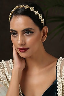 Gold Finish Shell Pearl Matha Patti