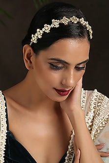 Gold Finish Shell Pearl Matha Patti