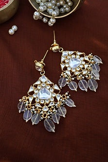 Gold Finish Pearls & Kundan Necklace Set