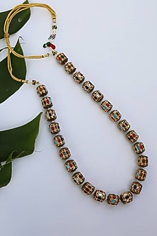 Gold Plated Navratna Necklace