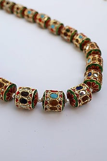 Gold Plated Navratna Necklace