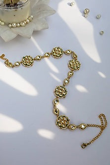 Gold Finish Kundan Polki Matha Patti
