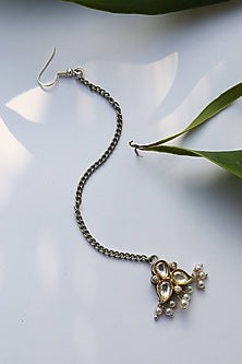 Gold Plated Cubic Zirconia Maangtikka