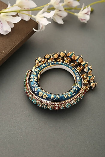 Gold Finish Meenakari Bangle