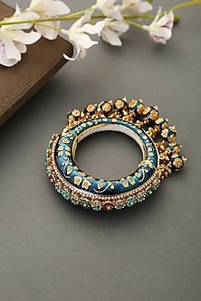 Gold Finish Meenakari Bangle
