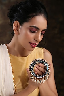 Gold Finish Meenakari Bangle