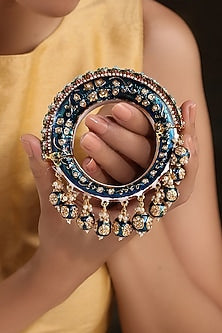 Gold Finish Meenakari Bangle